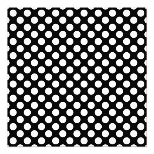 Black and White Polka Dot Wedding Announcement