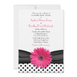 Black and White Polka Dot Wedding Invitation