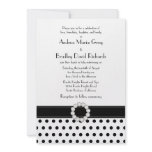 Black and White Polka Dot Wedding Invitation