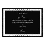 Black and white Polka Dot Wedding Invitation