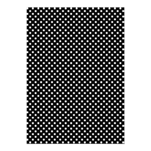 Black and White Polka Dot Wedding Invitations