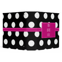 Black and White Polka Dots Binder