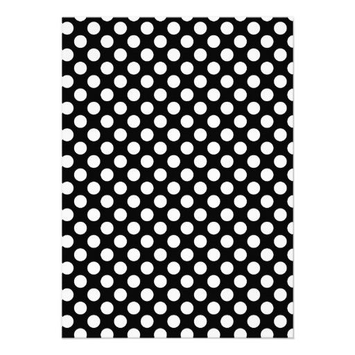 Black and White Polka Dots; Chalkboard look Custom Invitation