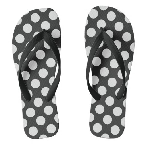 Collection 93+ Images black and white polka dot flip flops Updated