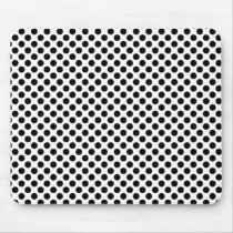 Black and White polka dots Mousepad