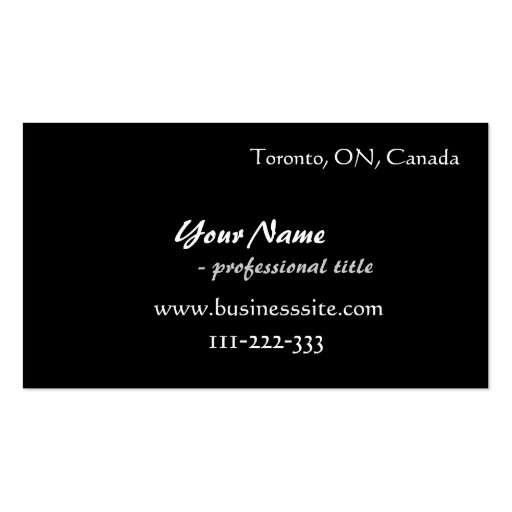 Black and white polka dots simple business cards, (back side)