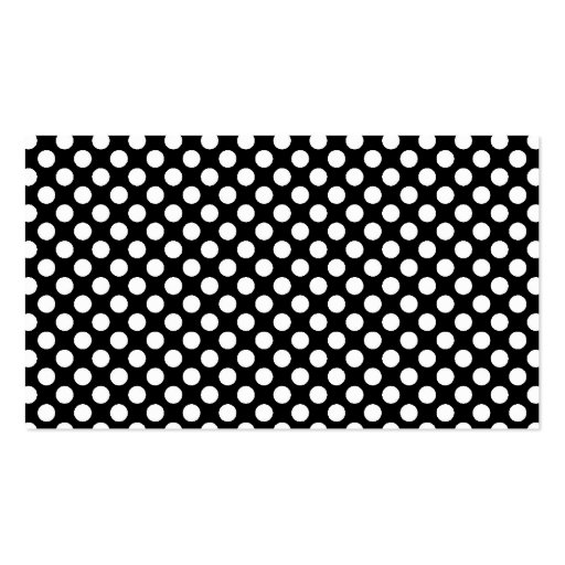 Black and white polka dots simple business cards, (front side)