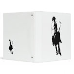 Black and White Polo Player Swinging Mallet binders