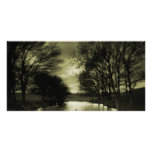 Black and White Pond Picture Card