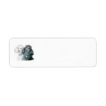 Black and White Poodles Custom Return Address Labels