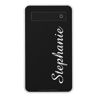 Black and White Portable Charger Custom Power Bank