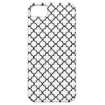 Black and White Quatrefoil Clover Pattern iPhone 5 Case