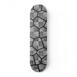 Black and White Quilted Design Skate Deck