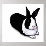 Black and White Rabbit Print