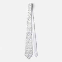 Black and White Rabbit Tie
