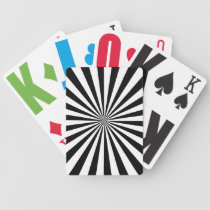 Black and White Ray Pattern Bicycle Card Deck