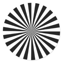 Black and White Ray Pattern Stickers