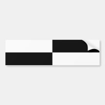 Black and White Rectangles Bumper Sticker
