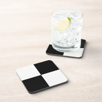 Black and White Rectangles cork coasters