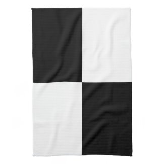Black and White Rectangles Hand Towel
