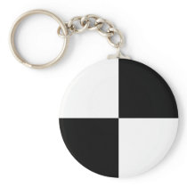 Black and White Rectangles keychains