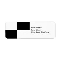 Black and White Rectangles return address label labels