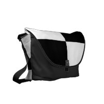 Black and White Rectangles rickshaw messenger bags