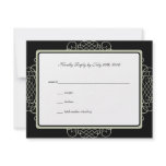 Black and White Response Card Custom Invitations