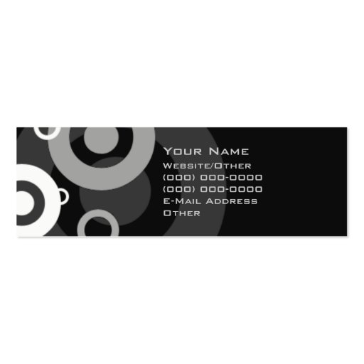 Black and White Retro Business Card Templates (front side)