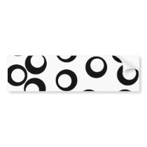 Black and White Retro Circles Pattern. Bumper Stickers