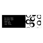 Black and White Retro Circles Pattern. Business Card