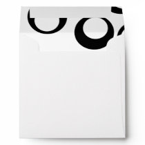 Black and White Retro Circles Pattern. Envelopes