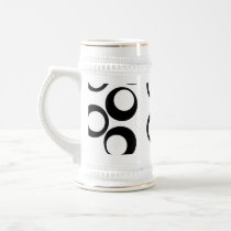 Black and White Retro Circles Pattern. Coffee Mugs