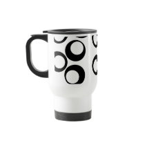 Black and White Retro Circles Pattern. Coffee Mug