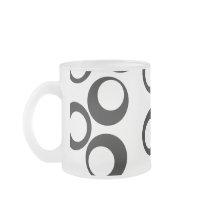 Black and White Retro Circles Pattern. Coffee Mug
