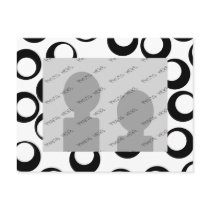 Black and White Retro Circles Pattern. Post Card