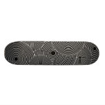 Black and White Retro Circles Pattern Custom Skateboard