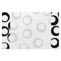 Black and White Retro Circles Pattern. Stationery Design