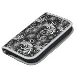 Black And White Retro Floral And Swirls Design planners