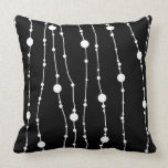 Black and White Retro Throw Pillow pillows