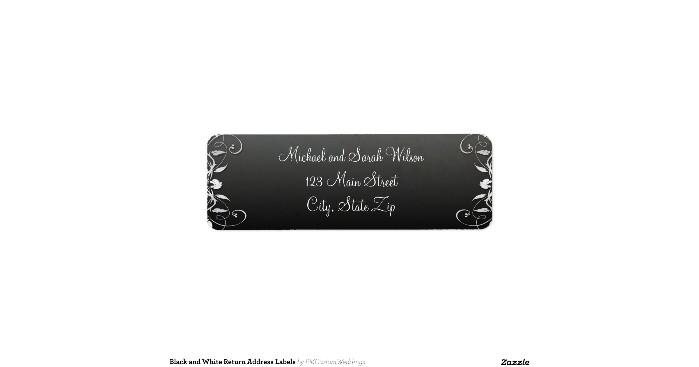 black and white return address labels black return address labels