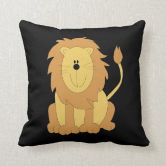 Black and White Reversable Lion Pillow