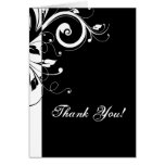 Black and White Reverse Swirl Design cards
