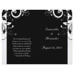 Black and White Reverse Swirl Foldable Program flyers