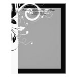 Black and White Reverse Swirl Letterhead