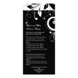 Black and White Reverse Swirl RackCard Ad or Menu rack cards
