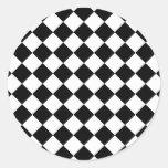 Black and White Rhombus Sticker
