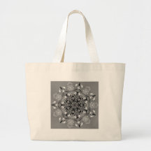 Black and White Ribbon Nov 2012 Tote Bags