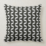 Black and White Ribbon Twist Pattern Pillow
