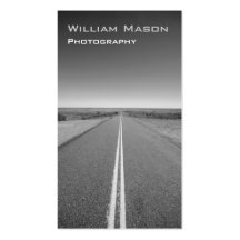 Black and White Road Photography - Business Card